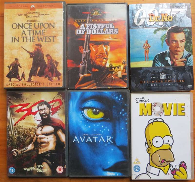 6 x Classic movie DVD's - 1 Bid for All