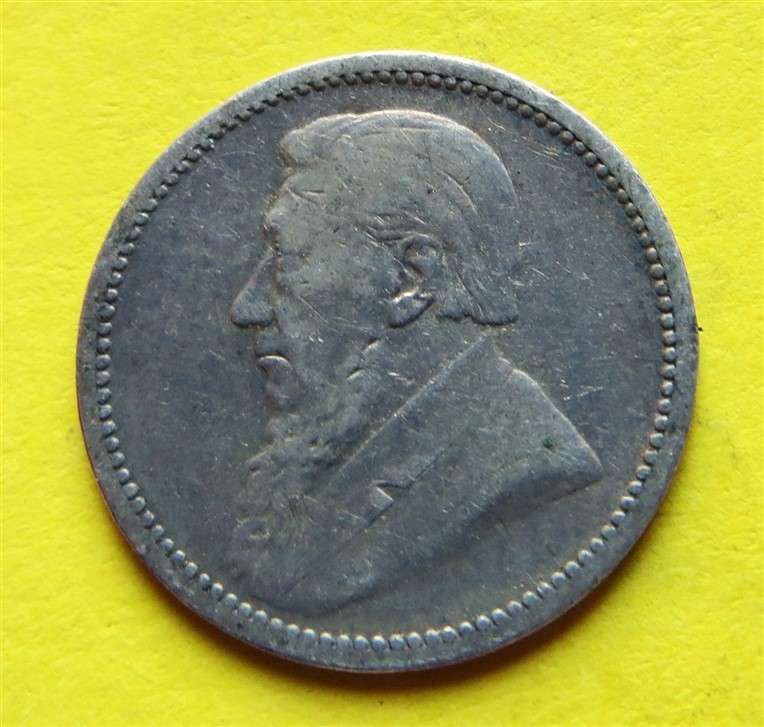 1892 ZAR 0.925 Silver 3d Three Pence Coin