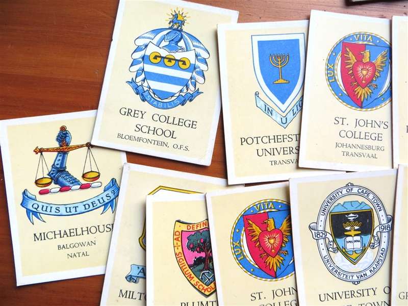100+ X Assorted Defence / War / School Crests Cigarette Cards - 1 Bid