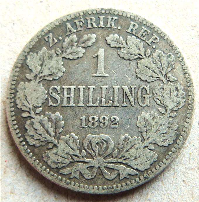 1892 ZAR 1 Shilling - Silver 92.5%