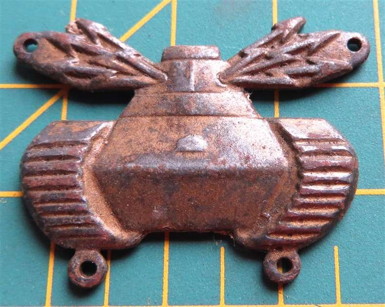Vintage Military Tank Badge