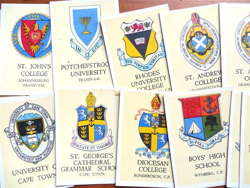 100+ X Assorted Defence / War / School Crests Cigarette Cards - 1 Bid