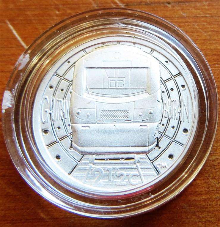 2012 Durban Coin Show Flypress Tickie Gautrain Silver in Capsule Mintage : 786