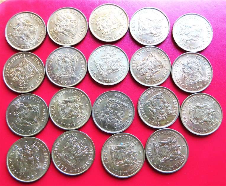 19 x RSA 1c Coins with Luster - 1 Bid for All