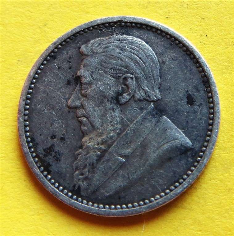 1892 ZAR 0.925 Silver 3d Three Pence Coin