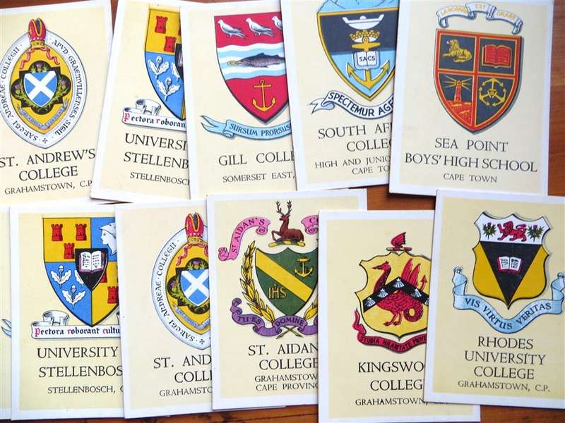 100+ X Assorted Defence / War / School Crests Cigarette Cards - 1 Bid