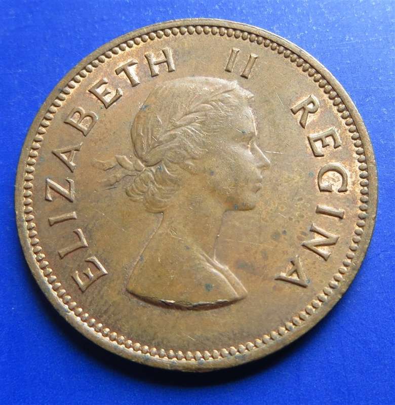 1958 Half Penny 1/2d SA UNION