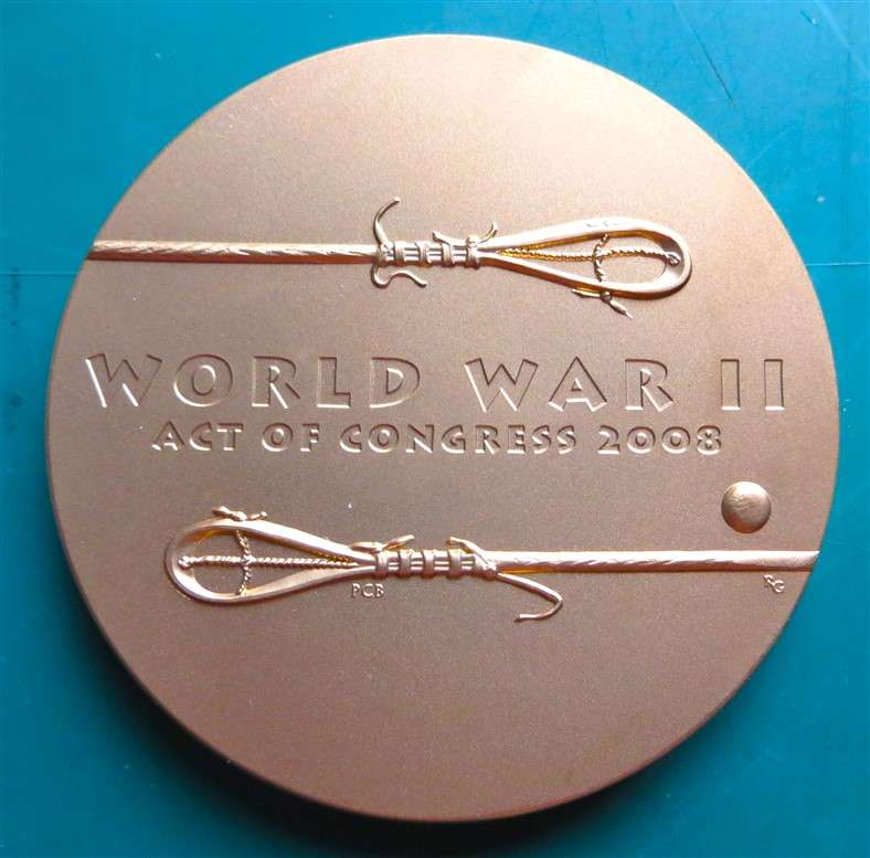 Large 76mm/ 3 Inch Medallion - WW2 Muscogee Creek Nation Codetalkers - Act of Congress