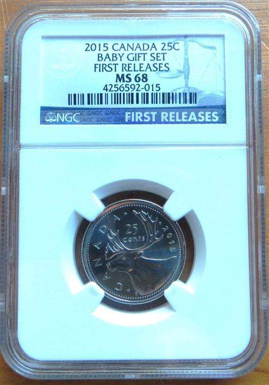 2015 Canada Baby Gift Set 25c - MS68 NGC - First Release