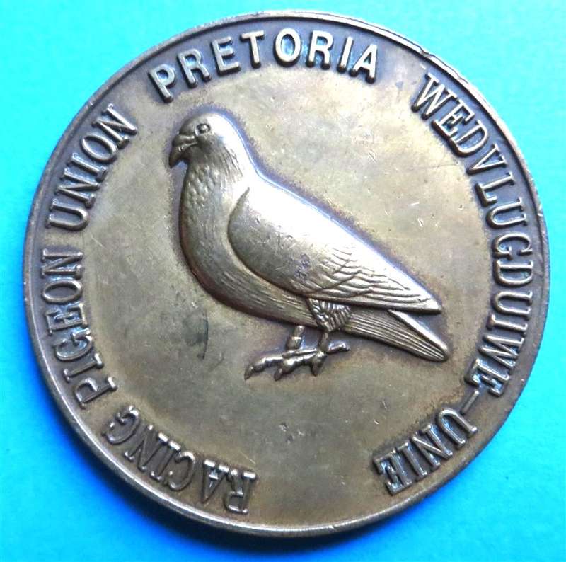 Large Racing Pigeon Union Pretoria medal - 50mm