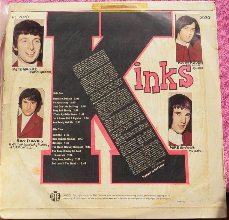 The Kinks Vintage Vinyl LP - VG