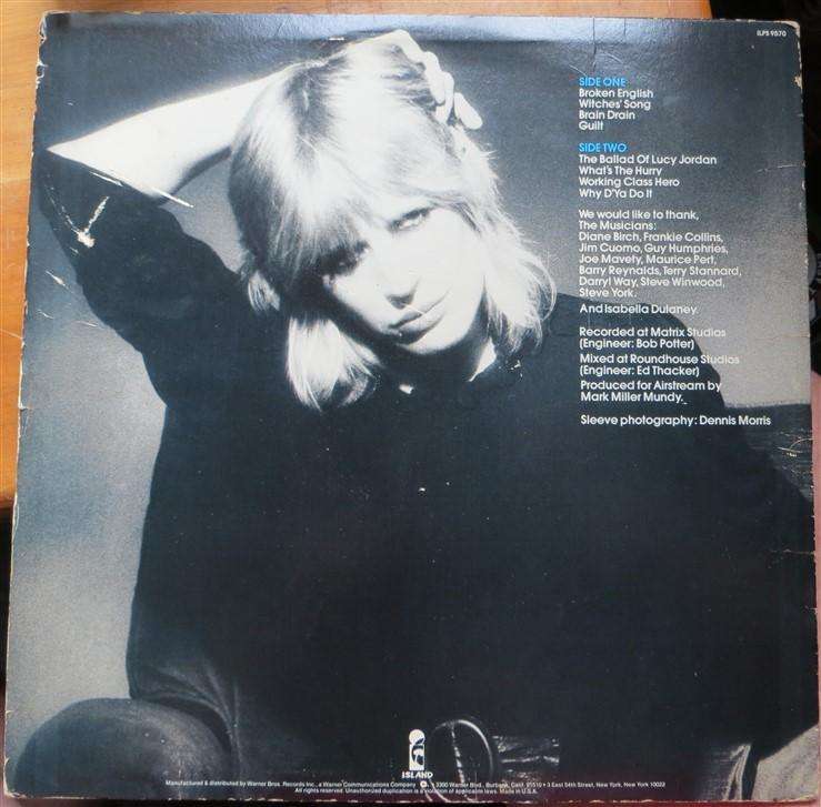 Marianne Faithful - Broken English - Vintage Vinyl LP Vinyl Poor / Cover VG