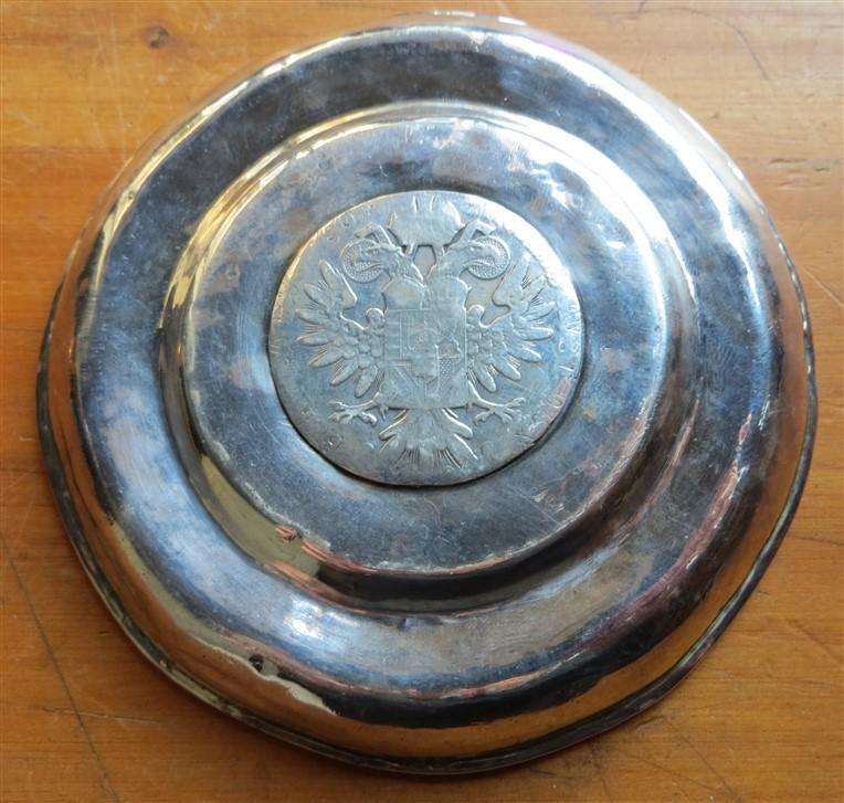 Silver Bowl with Thaler in Base - 84.7 grams of Silver