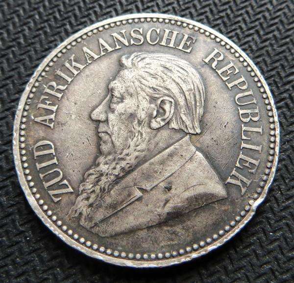 1897 ZAR 2/6 Shillings Half Crown - 0.925 Silver
