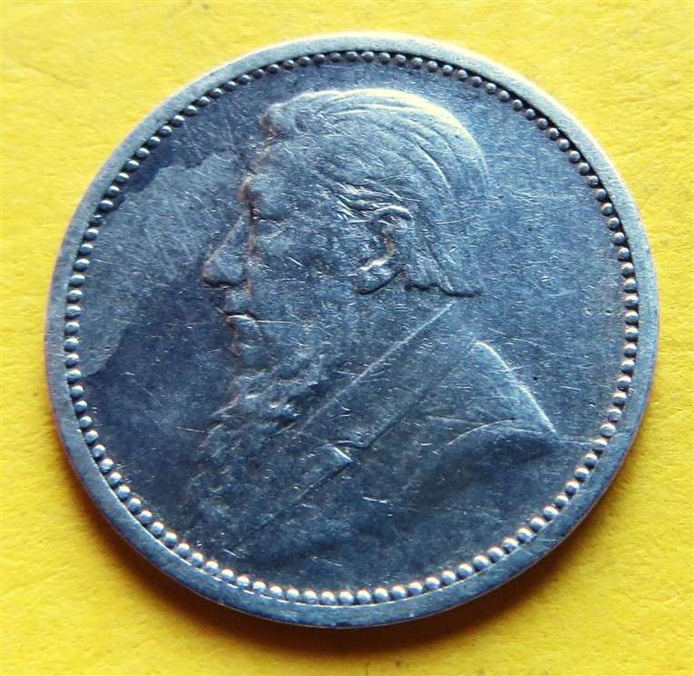 1892 ZAR 0.925 Silver 3d Three Pence Coin