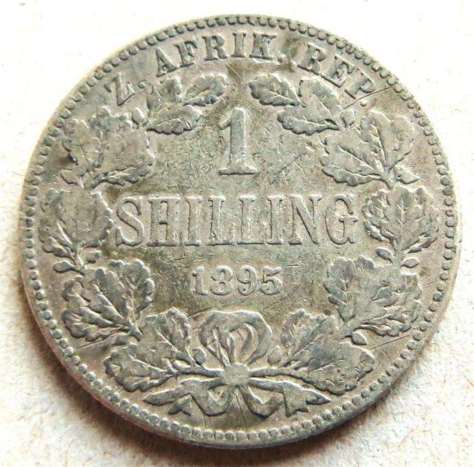 1895 ZAR 1 Shilling - Silver 92.5%