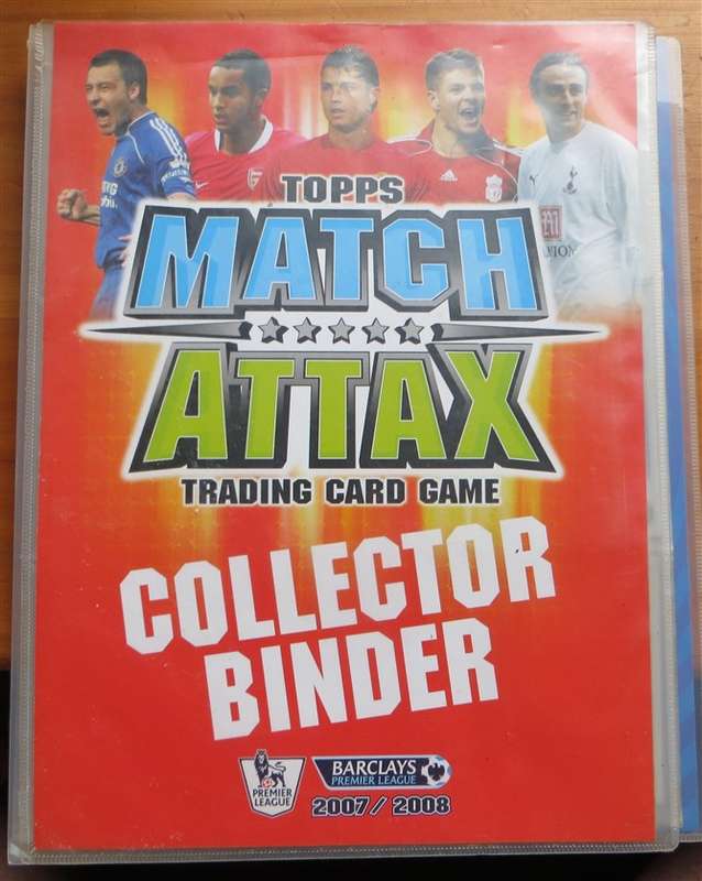 114 x Topps  2007/8 Match Attax Soccer Cards in Album