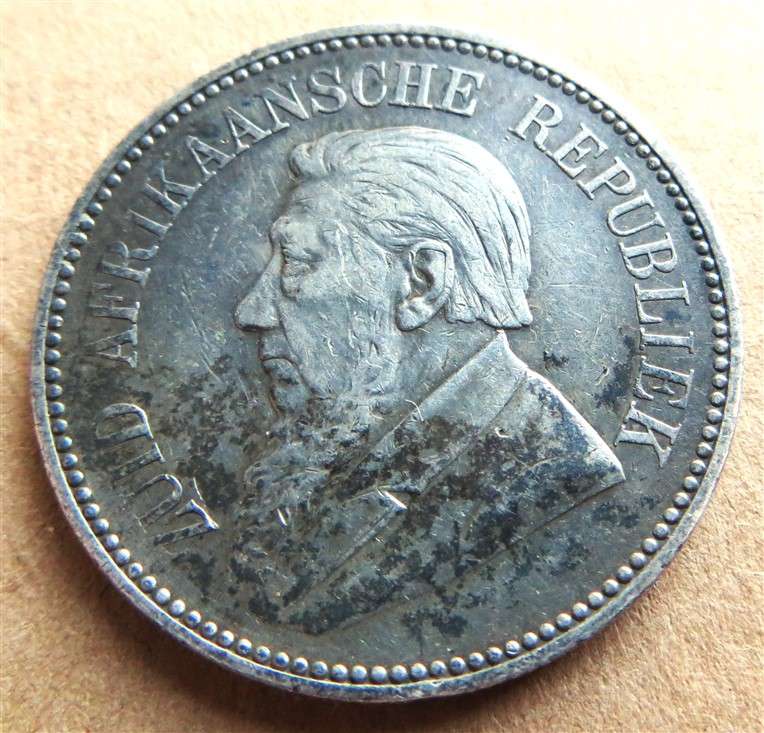 ZAR 1897 Silver 2/6 Half Crown
