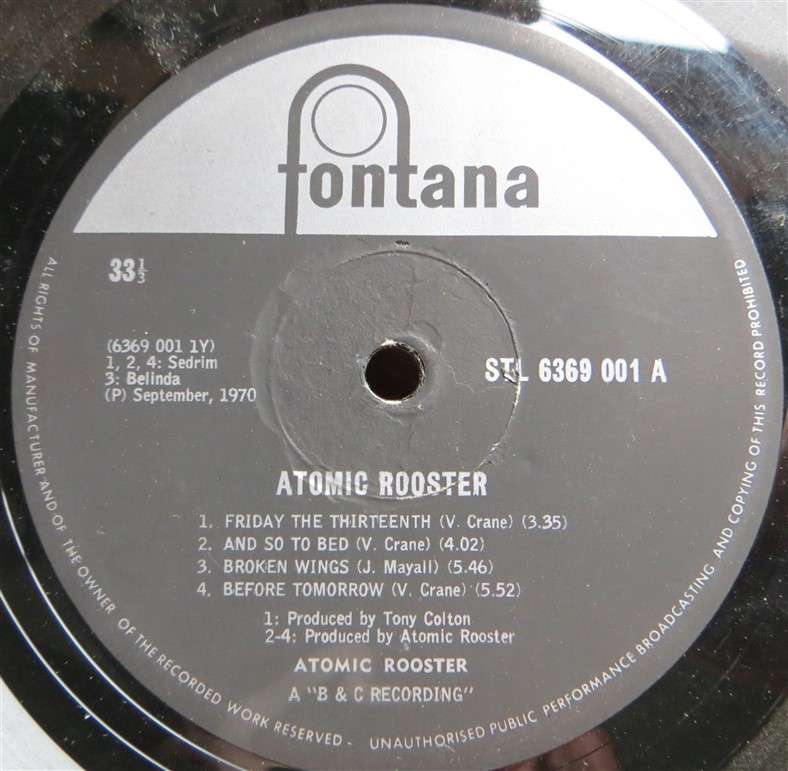 Atomic Rooster - Vintage LP - G / Poor Cover