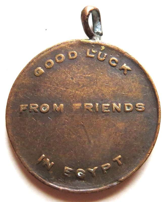 1942 Xmas Stocking Medallion - Good Luck from friends in Egypt