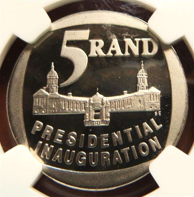 1994 PF68UC High Grade No Steps Pres. Inaug. Mandela R5 NGC Graded