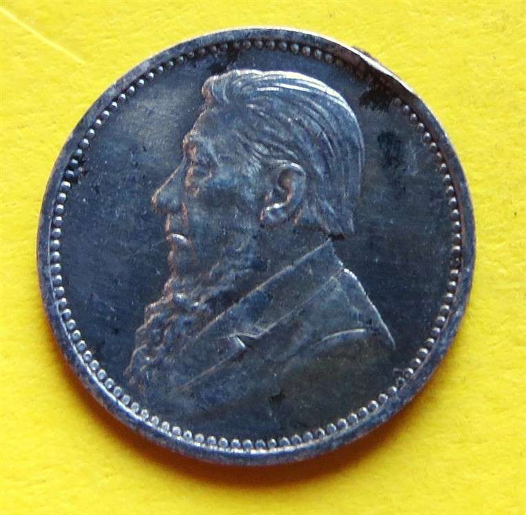 1892 ZAR 0.925 Silver 3d Three Pence Coin