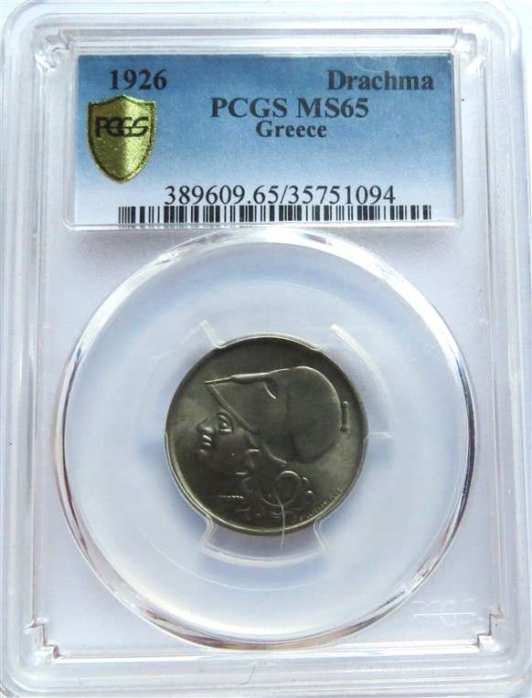 1926 Greece Drachma PCGS MS65 Graded Coin