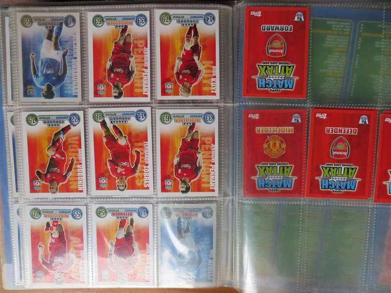 114 x Topps  2007/8 Match Attax Soccer Cards in Album
