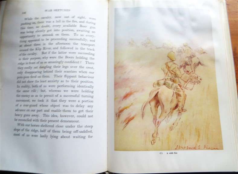 Boer War Sketches Mounted Infantry at War - Capt. Stratford St Leger