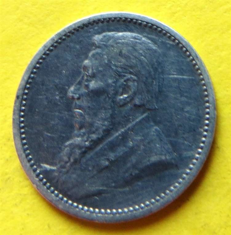 1893 ZAR 0.925 Silver 3d Three Pence Coin