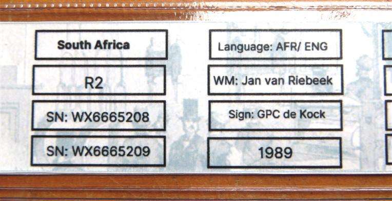 2 x Consecutive Number GPC De Kock R2 WX Replacement Notes Graded MS63