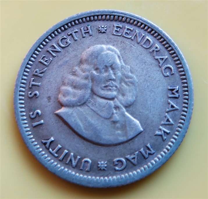 1961 RSA Silver 5c Coin