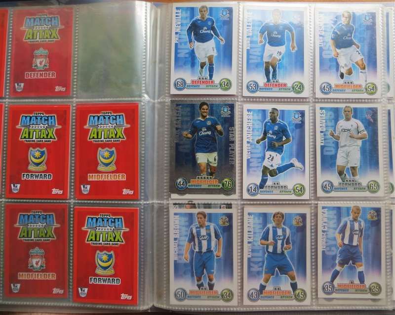 114 x Topps  2007/8 Match Attax Soccer Cards in Album