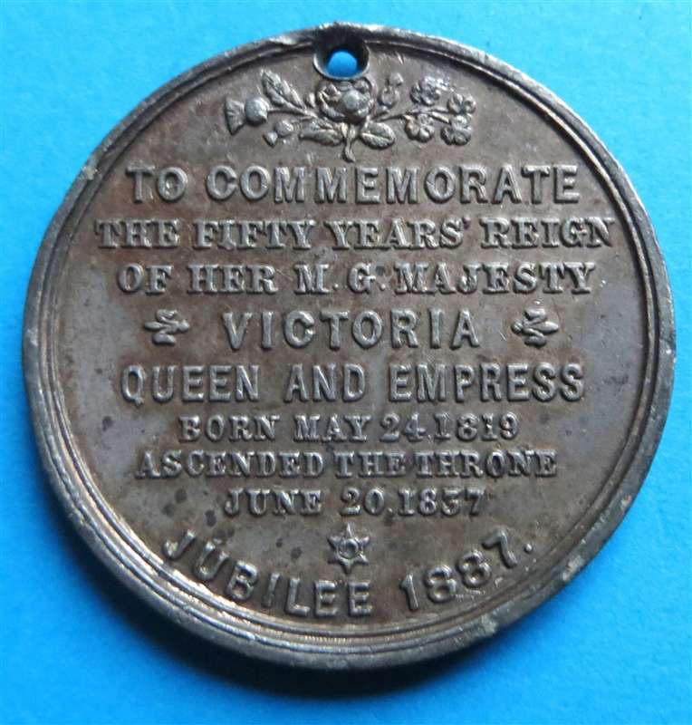 1887 Queen Victoria Medallion - 50 Years of Reign 40mm