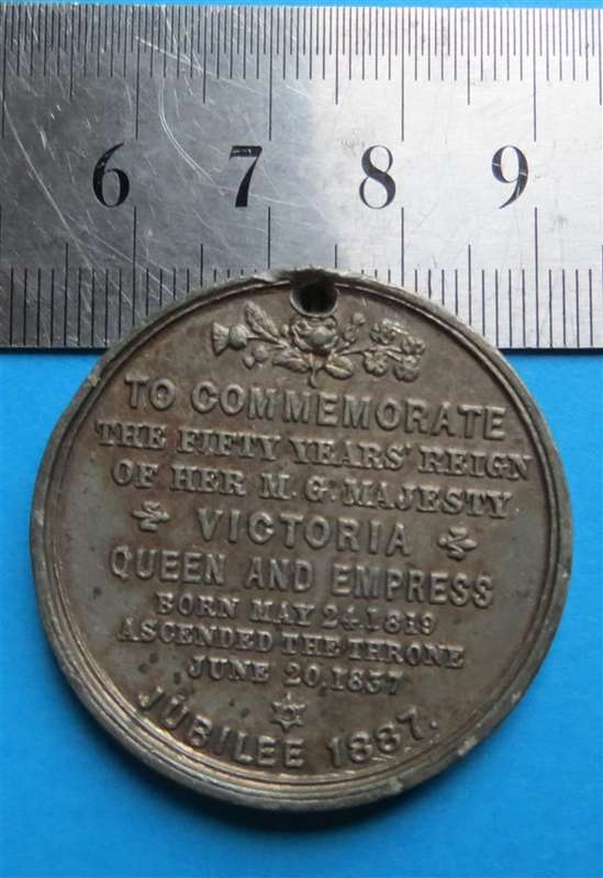 1887 Queen Victoria Medallion - 50 Years of Reign 40mm
