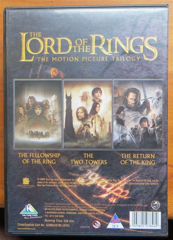 The Lord of the Rings trilogy 3 x DVD Set - 1 Bid for All