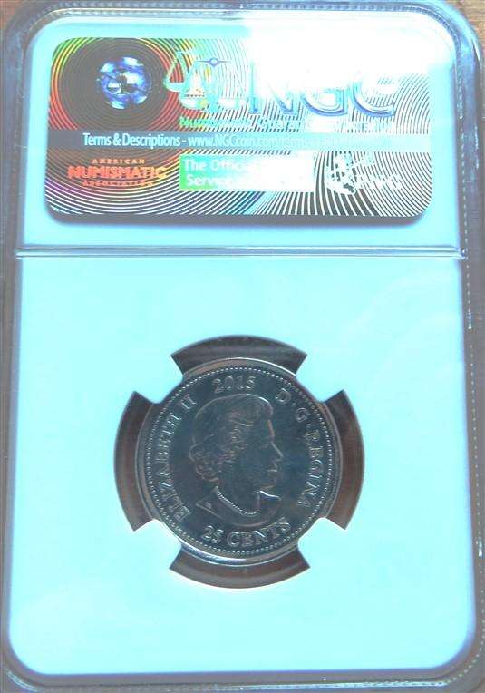 2015 Canada Colourized 25c 100th Anniv. In Flanders Fields - MS67 NGC - First Release
