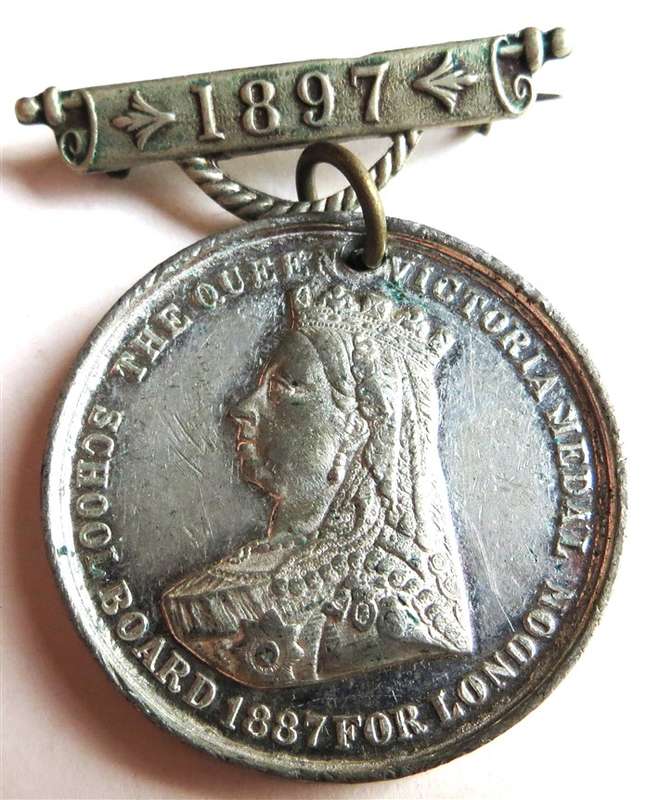 1897 Queen Victoria School Board Medal 28mm