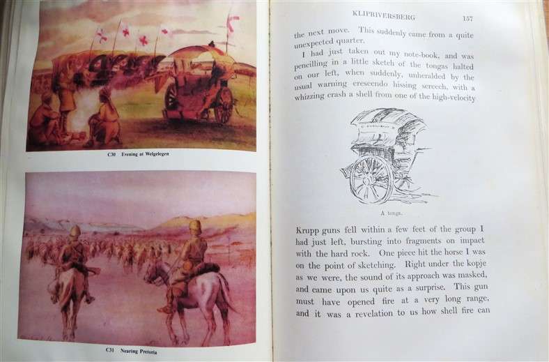 Boer War Sketches Mounted Infantry at War - Capt. Stratford St Leger