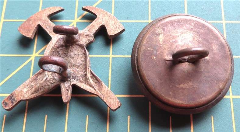 Vintage Fireman Badge + Button