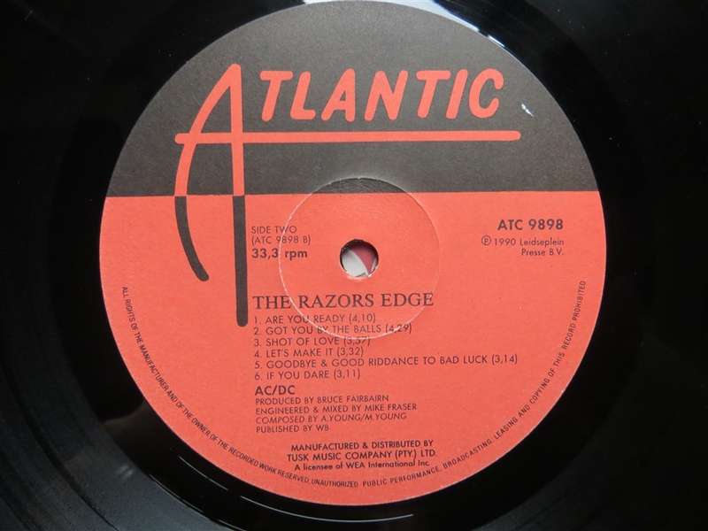 ACDC - The Razor's Edge Vintage Vinyl LP - VG