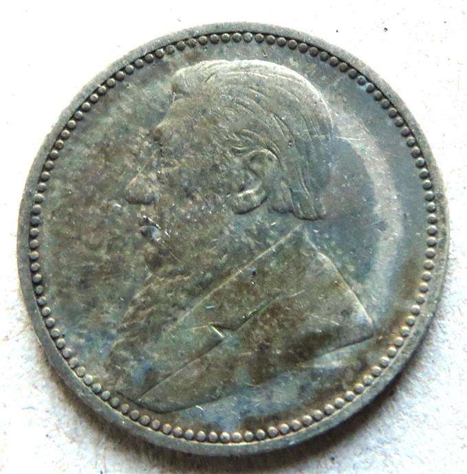 1893 ZAR 6d Sixpence - Silver 92.5%