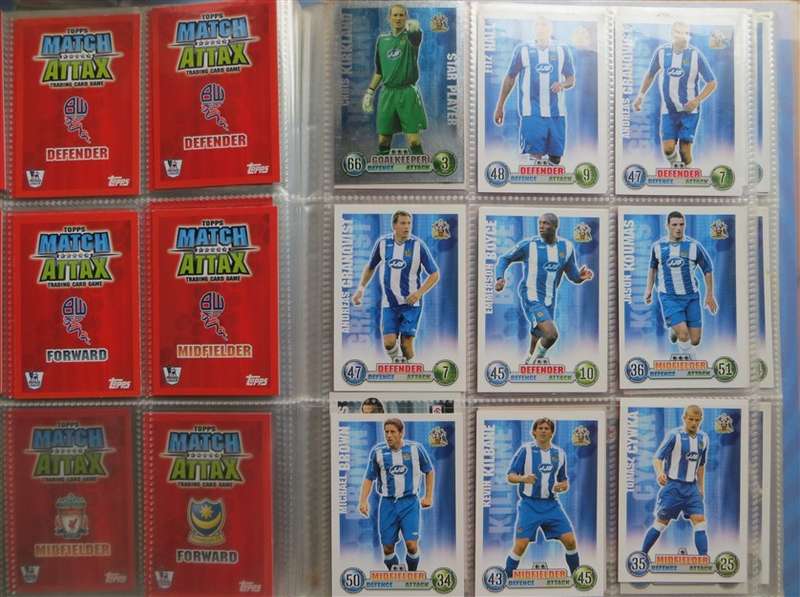 114 x Topps  2007/8 Match Attax Soccer Cards in Album