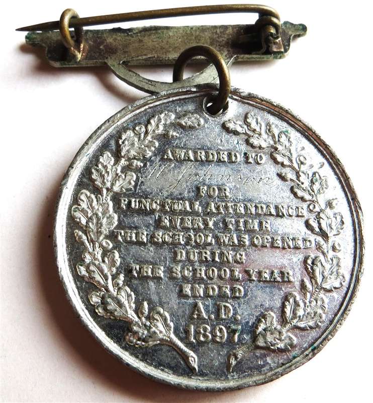 1897 Queen Victoria School Board Medal 28mm
