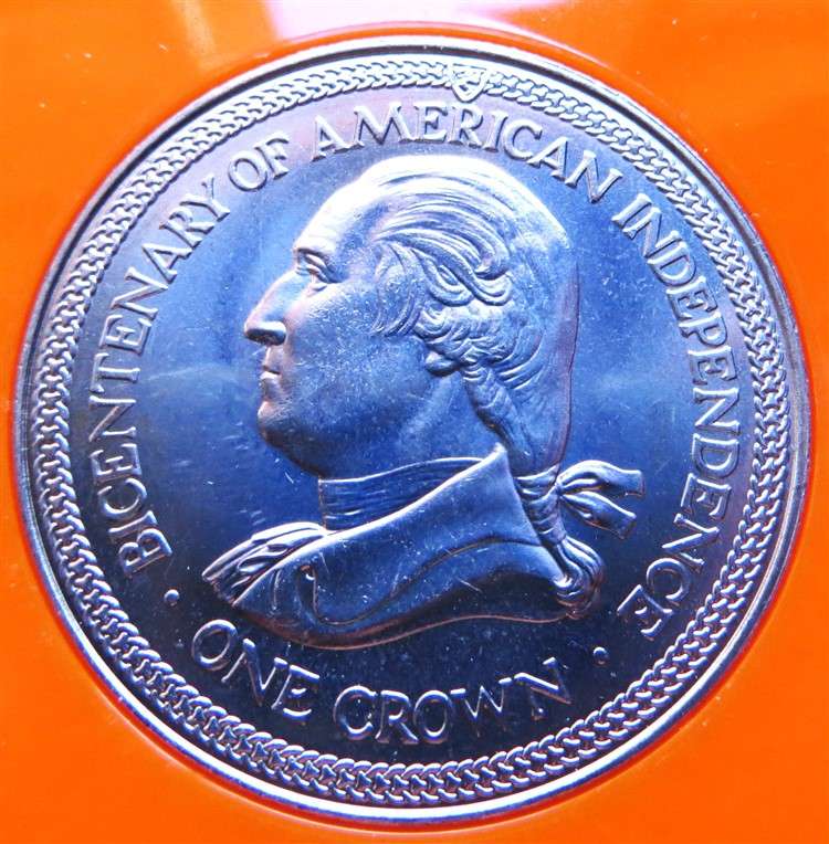 1976 Bicentenary of the USA American Independence Crown - Isle of Man