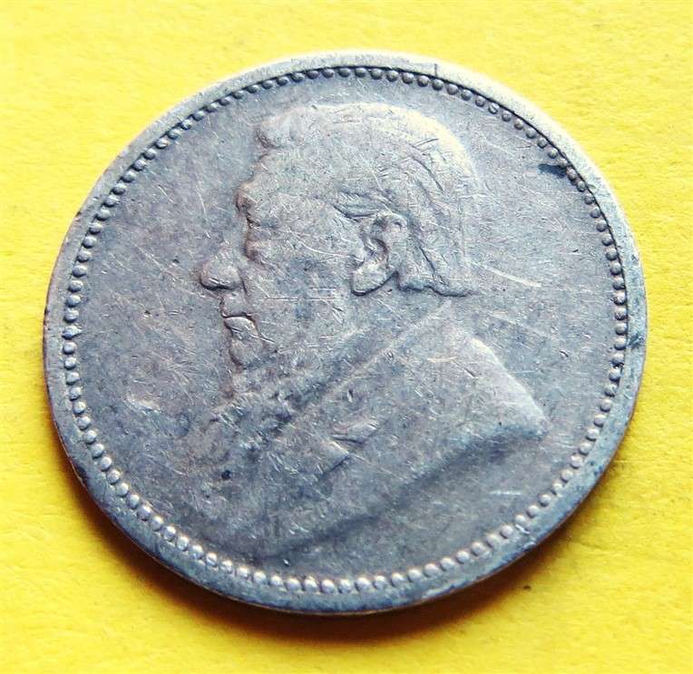 1895 ZAR 0.925 Silver 3d Three Pence Coin