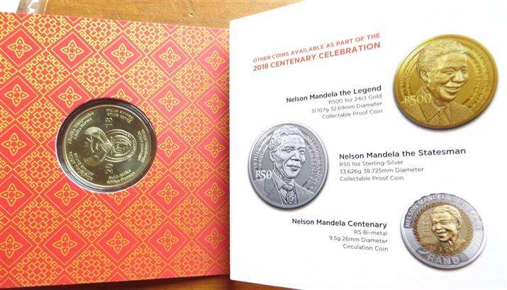 2018 Crown Size Nelson Mandela Centenary R50 Coin Uncirculated + Certificate