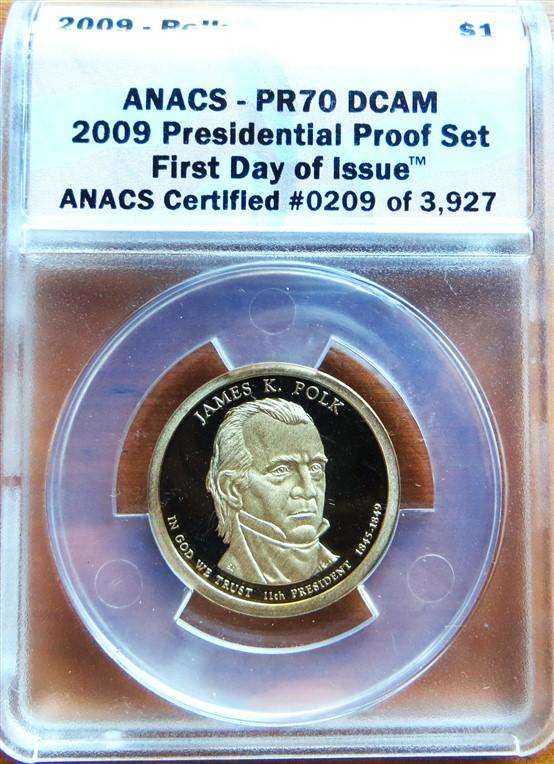 2009 Presidential Proof Set $1 PF70 ANACS - First Day of Issue