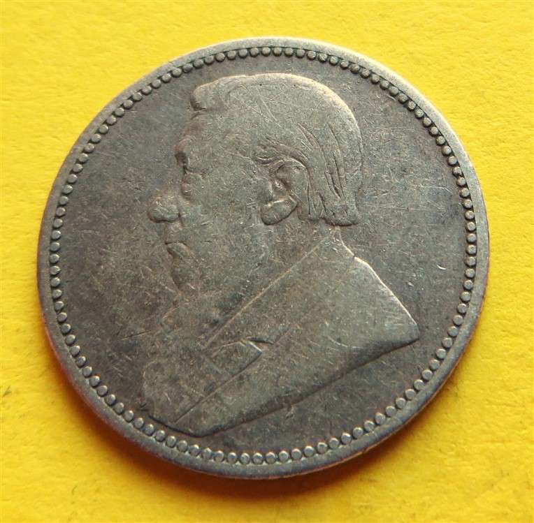 1892 ZAR 0.925 Silver 6d Six Pence Coin