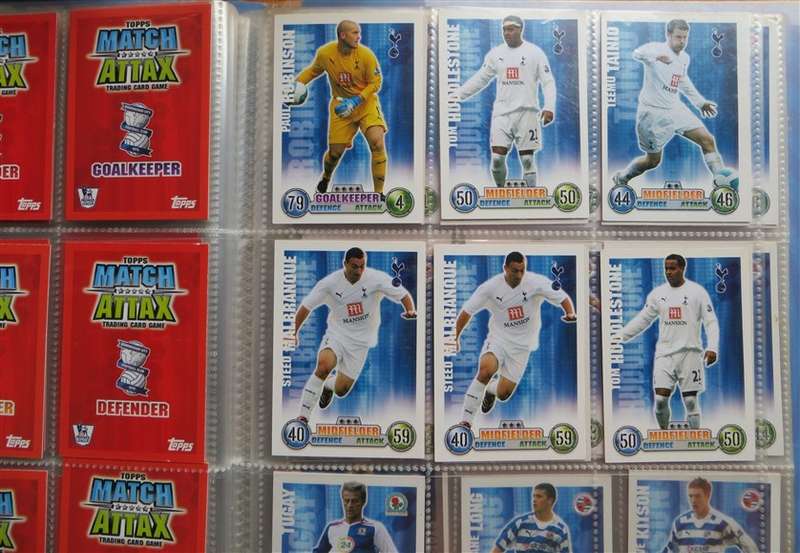 114 x Topps  2007/8 Match Attax Soccer Cards in Album